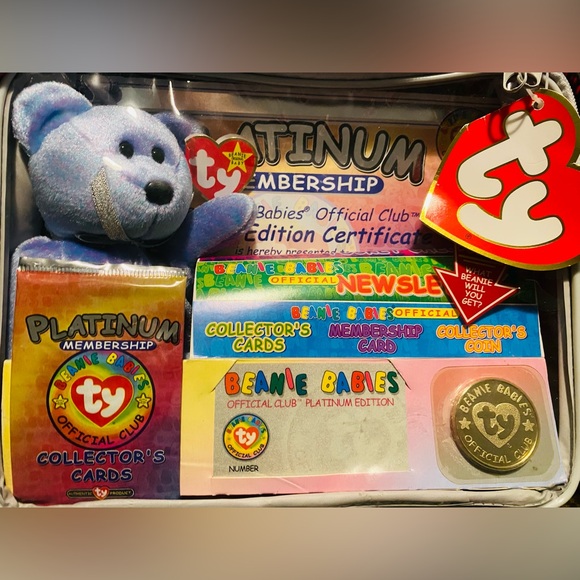 NWT Platinum Beanie Baby Membership (errors) (rare) 1st year - Picture 2 of 11
